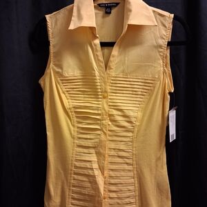 Zac & Rachel Yellow Sleeveless Women's Top